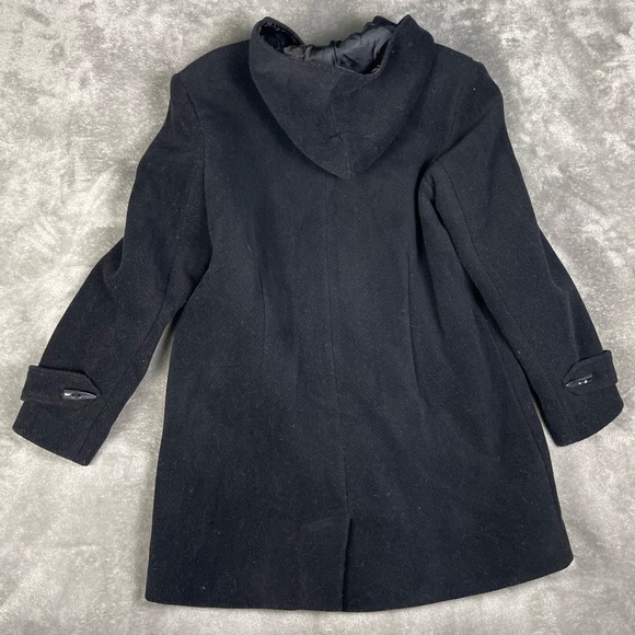 L.L. Bean Coat Womens Medium Petite Duffel Toggle Wool Insulated Hooded Warm VTG - Picture 4 of 7